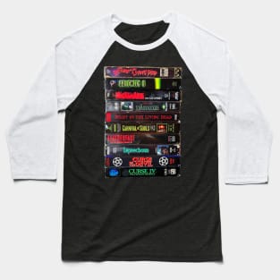 Halloween Movie Retro Cassette Baseball T-Shirt